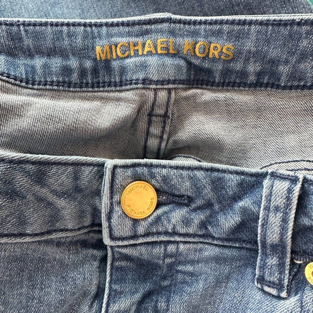 MICHAEL Michael Kors Embroidered Butterfly Straight Leg Jeans Size 10 - Picture 11 of 11